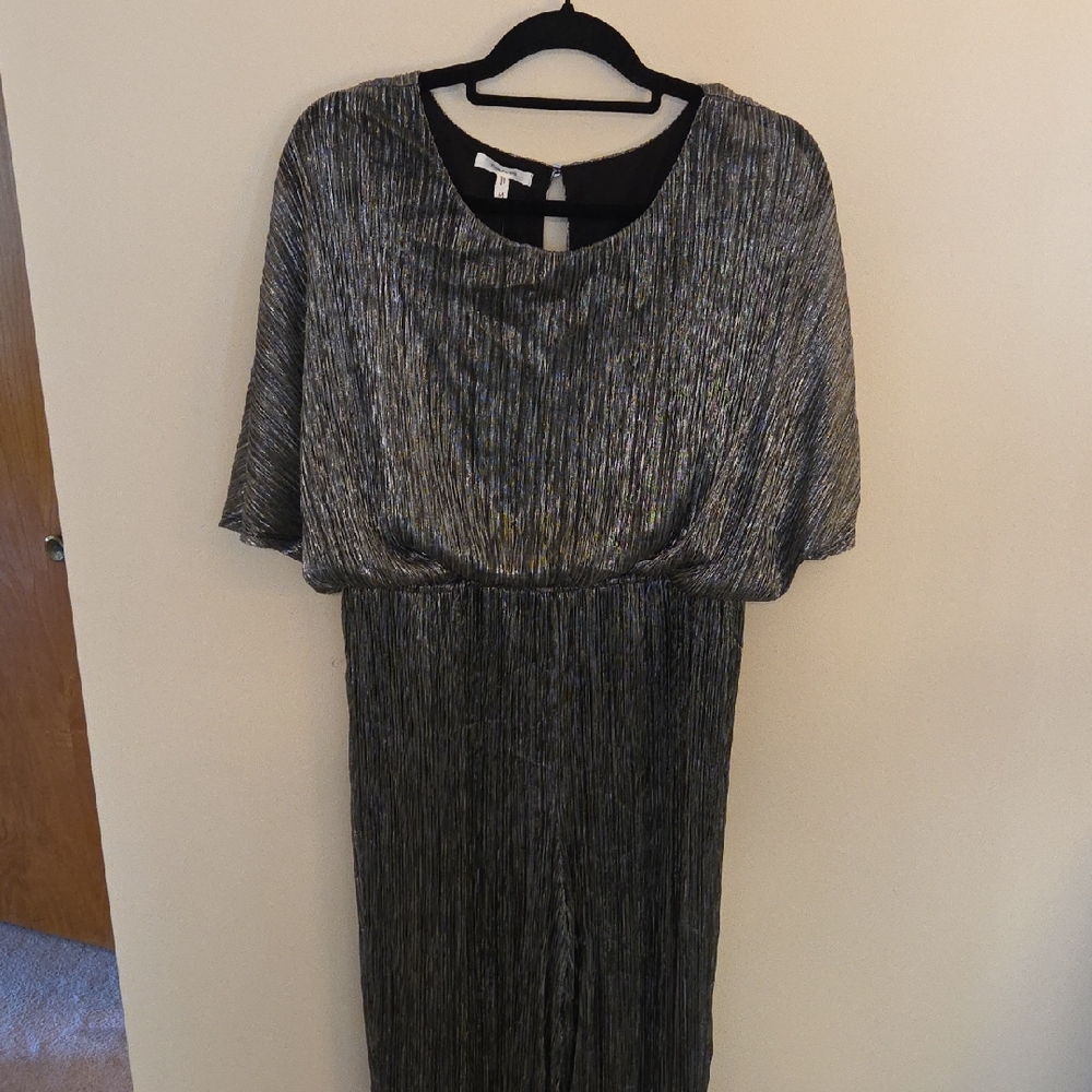 Maurices Metallic Black and Silver Jumpsuit